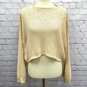 Happy Nature Cropped Knit Sweater
